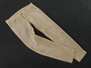 ダブルスタンダードクロージング コーデュロイ チェック スキニー パンツ size38/ベージュ ◇■ ☆ dkb5 レディース