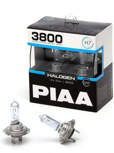 PIAA ヘッドライト・フォグランプ用 ハロゲン H7 3800K 車検対応 2個入 12V 55W ECE規格準拠 HS707