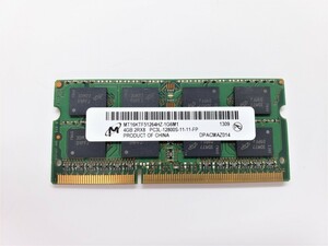 マイクロン Micron 低電圧メモリ PC3L-12800S DDR3L-1600 4GB SO-DIMM 204pin MT16KTF51264HZ-1G6M1 ノートパソコン用メモリ 両面実装 2Rx8