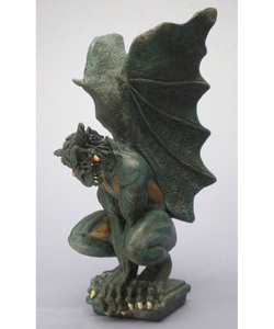 悪魔的な翼のガーゴイル インテリア装飾品飾り洋風彫刻小物雑貨アクセント置物高級オブジェ個性的モンスター怪物フィギュアホラーゴシック