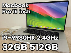 Apple MacBook Pro 16(2019, A2141) Core i9-9980HK / 2.4GHz / RAM 32GB / SSD 512GB / シルバー / 充放電回数 : 320 [MC024]