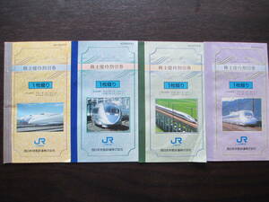 『　JR西日本/西日本旅客鉄道　期限切れ　株主優待割引券　』　平成9年～平成13年　4冊セット　500系のぞみ　ひかり　JR