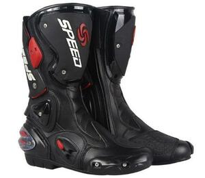 新入荷 PRO SPEED オートバイ レーシングブーツ バイク用ブーツ 靴 ブラック サイズ44 27-27.5cm