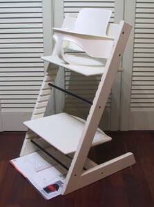 STOKKE ストッケ トリップトラップ TRIPP TRAPP ベビーチェア ホワイト 新型ベビーセット（V3）付 清掃済 美品 北欧ノルウェー