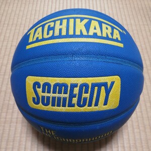 中古品 完売品「ballaholic TACHIKARA SOMECITY 公式球」バスケットボール 7号 人工皮革製 タチカラボーラホリック サムシティ(検)モルテン