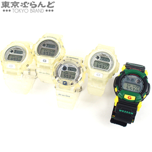 101701149 1円 カシオ Gショック 5点セット DW-002 DW-6910K DW-8600KJ-2T クリア ラスタカラー 樹脂系 イルクジ 6th 7th 腕時計 メンズ Qz