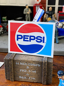 ペプシ　オフィシャルロゴステッカー　（70年代ロゴ/レクタングル）　■　アメリカン雑貨　アメリカ雑貨