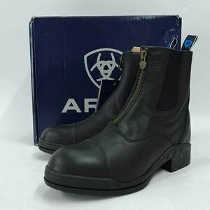 【中古】ARIAT Heritage II Zip Padlock Steel レザー 乗馬 ブーツ EURサイズ38 (約25cm) ブラック 10005157 レディース ライディング