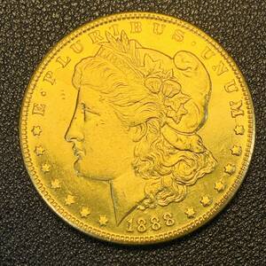 金貨　古銭　アメリカ　1888年　自由の女神　リバティ　エ・プルリブス・ウヌム 合衆爲一　イーグル　ドル　大型　コイン　硬貨