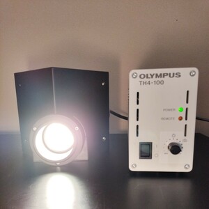 OLYMPUS　オリンパス　顕微鏡用光源装置　電源装置付属　ランプハウス　TH4-100 U-LH100 　 100v 150w 動作確認済