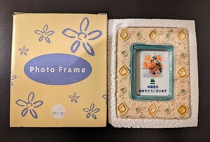 写真立て 陶器ミニ ファンシー フォトフレーム Photo Frame 未使用 陶器でかわいい