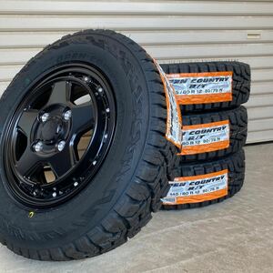 XC5【23年製 オープンカントリー】145/80R12 80/78N 【145R12 6PRにも】ゴツゴツタイヤ　M+S◆アクティ キャリー　ハイゼット　サンバー