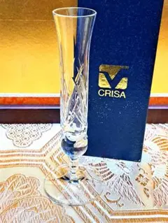 一輪挿し　クリスタル　花瓶　シンプル　花入　アンティーク　クリサ　CRISA