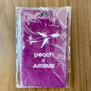 Peach Aviation × Airbus ラゲッジタグ ピーチアビエーション ピーチ航空 エアバス 飛行機 ラゲージタグ ネームタグ