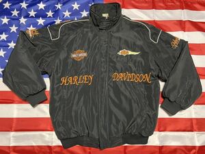 HARLEY-DAVIDSON ハーレーダビッドソン ジャケット フルジップ 中綿ジャケット ブラック 黒 XLアウター ブルゾン