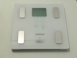 中古品★オムロン 体重・体組成計 カラダスキャン ホワイト HBF-214-W