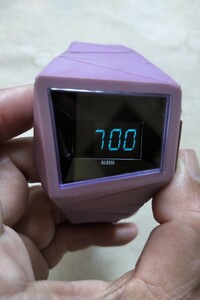 セイコー ALESSI アレッシー 電池交換済み インパクトのあるデザイン デジタル時計 LED LCD モダンデザイン