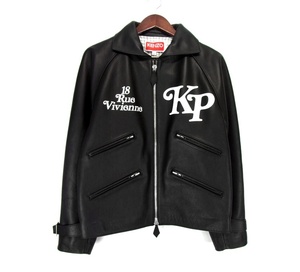 ケンゾー KENZO × ヴェルディ VERDY ■ 【 Motor Cycle Jacket FE58LB1420AA 】 モーター サイクル シングル レザー ジャケット 32961