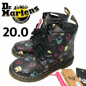 【新品】Dr.Martens Kids 1460 Hello Kitty ドクターマーチン ハローキティ & フレンズ 子供靴 ブーツ ブラック 黒 26842001 UK1 20.0