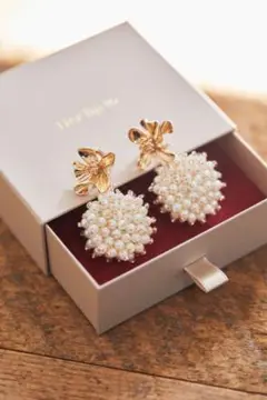 herlipto Floral Faux Pearl Clip Earrings