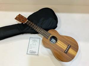 ◆ウクレレ 弦楽器 ILIKAI UKULELE IL-SOP-55K 楽器 茶系 簡易ケース付き