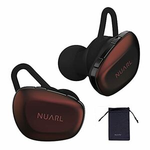 【NUARL公式限定】完全 ワイヤレス イヤホン N6 Pro2 (ボルドー) + 専用ポ (中古品)