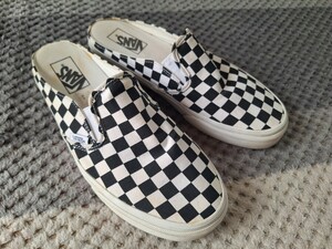 【 バンズ/ヴァンズ/VANS 】[26cm]チェッカー 市松模様 クロッグ スニーカー スリッポン デッキシューズ かかと無し 踵なし