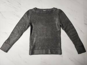 【レア】2003年AW ラスター期 ディオールオム コーティング加工 セーター ニット ナポレオン S / Dior Homme グレー 灰色 メンズ エディ期