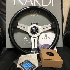 １円スタート 【ＦＥＴ】NARDI ・ナルディ クラシック・レザーステアリング・３３０mm