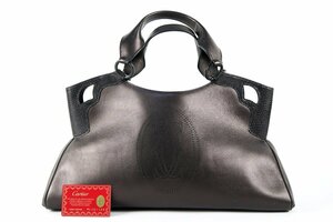 【超美品】Cartier カルティエ マルチェロ 2C レザーハンドバッグ ブランド 鞄【OT20】
