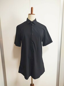 新品タグ付き zara ザラ 半袖シャツ SLIM FIT 黒 ブラック Mサイズ