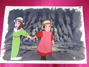 南の虹のルーシーセル画　16話　ずぶぬれのお医者さん冒頭　日本アニメーション　直筆背景　貼りつきなし
