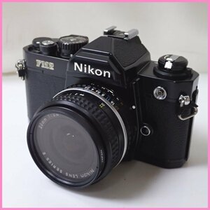 ★Nikon/ニコン FM2 一眼レフフィルムカメラ ボディ + 単焦点レンズ SERIES E 28mm f/2.8/フィルター付き/ジャンク扱い&1938900748