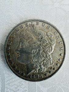【家族私物】1883年　アメリカ　モルガンダラー　1ドル銀貨 刻印明瞭