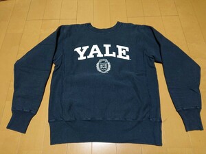 チャンピオン CHAMPION リバースウィーブ スウェット YALE 赤単色タグ 復刻 USA製 ネイビー L large メンズ ヴィンテージ フェード