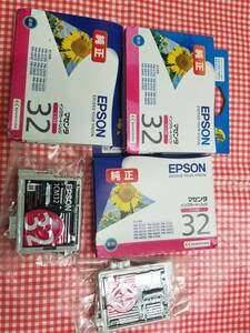 未使用/推奨使用期限切れ EPSON 純正インクカートリッジ まとめて5点セットICM32 /エプソン　