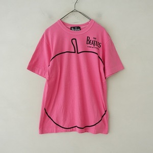 コムデギャルソン COMME des GARCONS *THE BEATLESプリントTシャツ*Mコットンピンククルーネック半袖UNISEX(2-2404-7)【52D42】