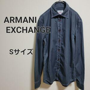 ARMANI EXCHANGE アルマーニ シャツ Sサイズ ネイビー