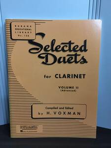 洋書　クラリネット楽譜　Selected Duets for Clarinet Volume2（Advanced）D6