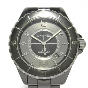 CHANEL(シャネル) 腕時計■美品 J12 クロマティック H2934 メンズ SS/チタンセラミック/回転ベゼル シルバー×グレー