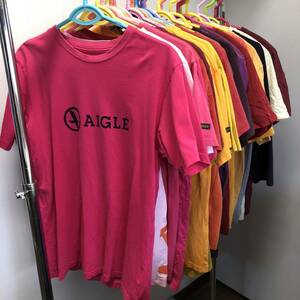 AIGLE・エーグル／Tシャツ23枚／中古・着古し／ハードユース／ユニセックス／Sサイズ(日本人男性М女性Ｌサイズ相当)／USED品