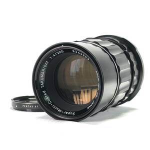 旭光学 Super Multi Coated TAKUMAR 6×7 200mm F4 ペンタックス 67マウント 並品 ヱOA4g