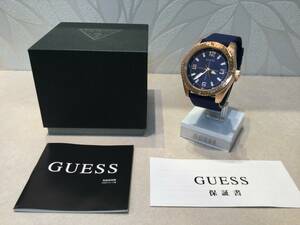 【新品】GUESS ゲス メンズ腕時計 GW0361G1 ピンクゴールド ネイビー☆未使用