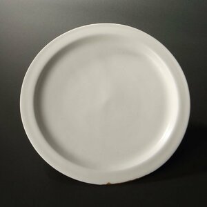 【深和】黒田泰蔵 白磁皿 保証品（現代美術 陶芸家 白瓷 白磁盤 和食器 無釉焼締め TAIZO）