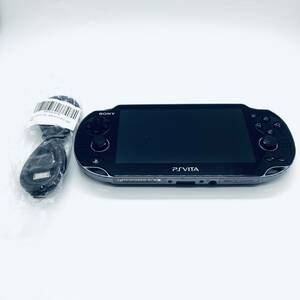 【動作品】SONY PSVITA Playstation/Wi-Fiモデル/PCH-1100/新品 充電ケーブル 付き/プレイステーションヴィータ ソニー/黒 ブラック