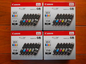 【純正】Canon BCI-351+350・6色マルチパック標準容量4箱、期限切れ