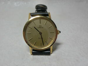 【№1116-O6004RK】中古品:オメガ OMEGA デビル De Ville クオーツ レディース腕時計 作動確認　比較的きれいな商品