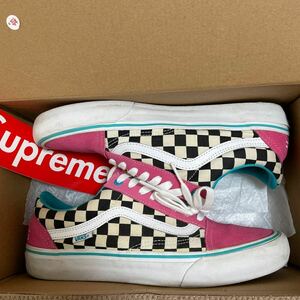 GOLF WANG VANS OLD SKOOL PRO サイズ27.5 US9.5 バンズ チェッカー柄 タイラー・ザ・クリエイター シュプリーム ボックスロゴ ステッカー