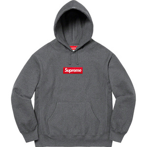 【送料無料】【新品】Supreme 21FW Box Logo Hooded Sweatshirt Charcoal Lサイズ シュプリーム チャコール 国内正規品