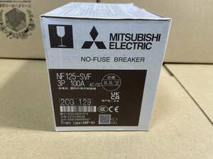 ②未使用　MITSUBISHI 三菱電機 　NF125-SVF 3P 100A ノーヒューズ ブレーカー　配線 漏電 遮断器